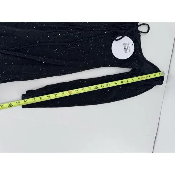 Princess Polly Dress Sz 0 Stassie Whimsigoth Fairy Grunge Witchy Black Sparkle - Picture 12 of 12